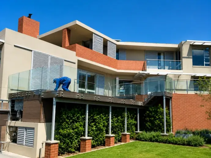 Contemporary double storey home with glass balustrades in Gauteng